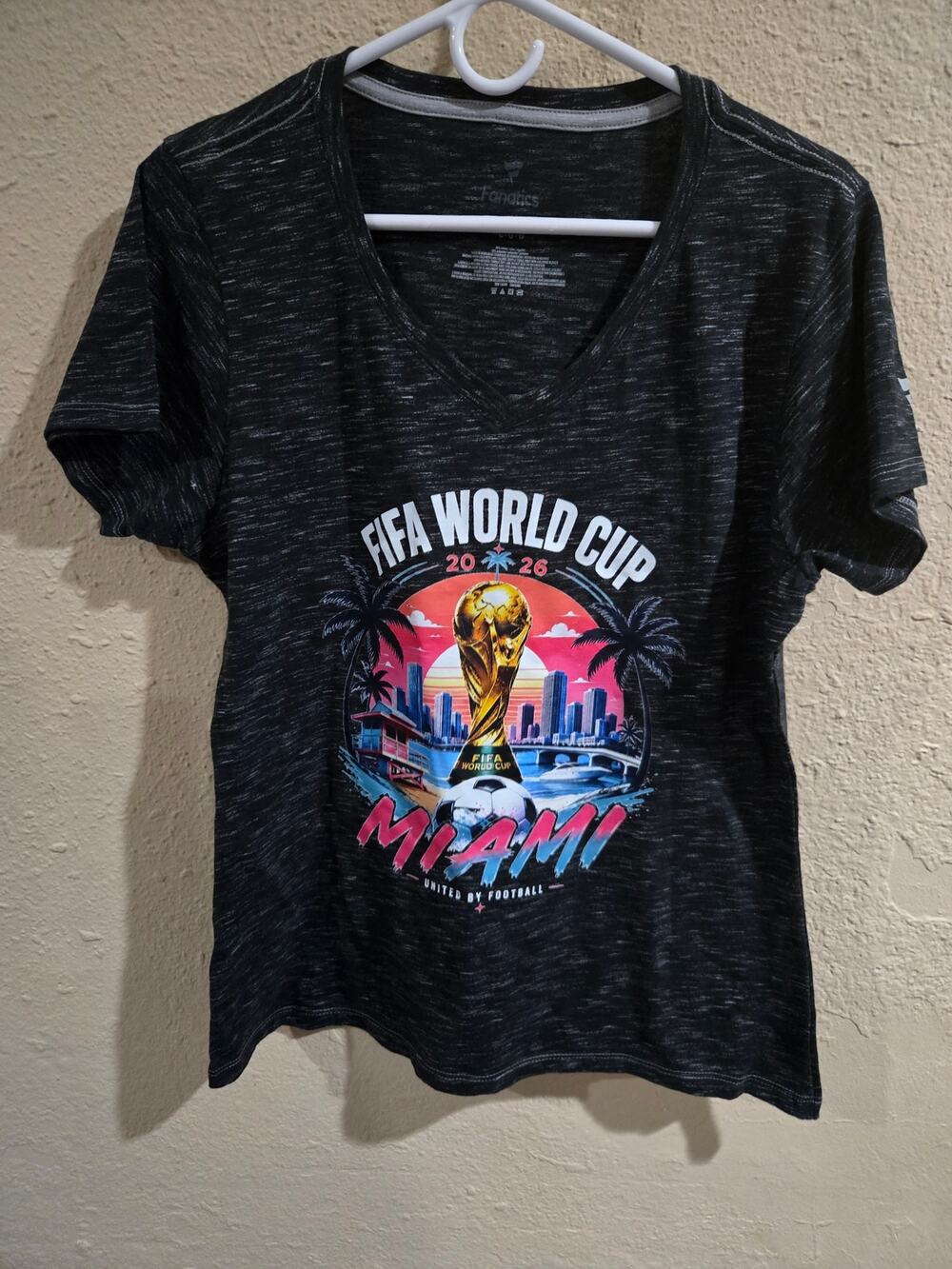 FIFA World Cup Miami 2026 Printed Tee, Gray, Women's Size Large